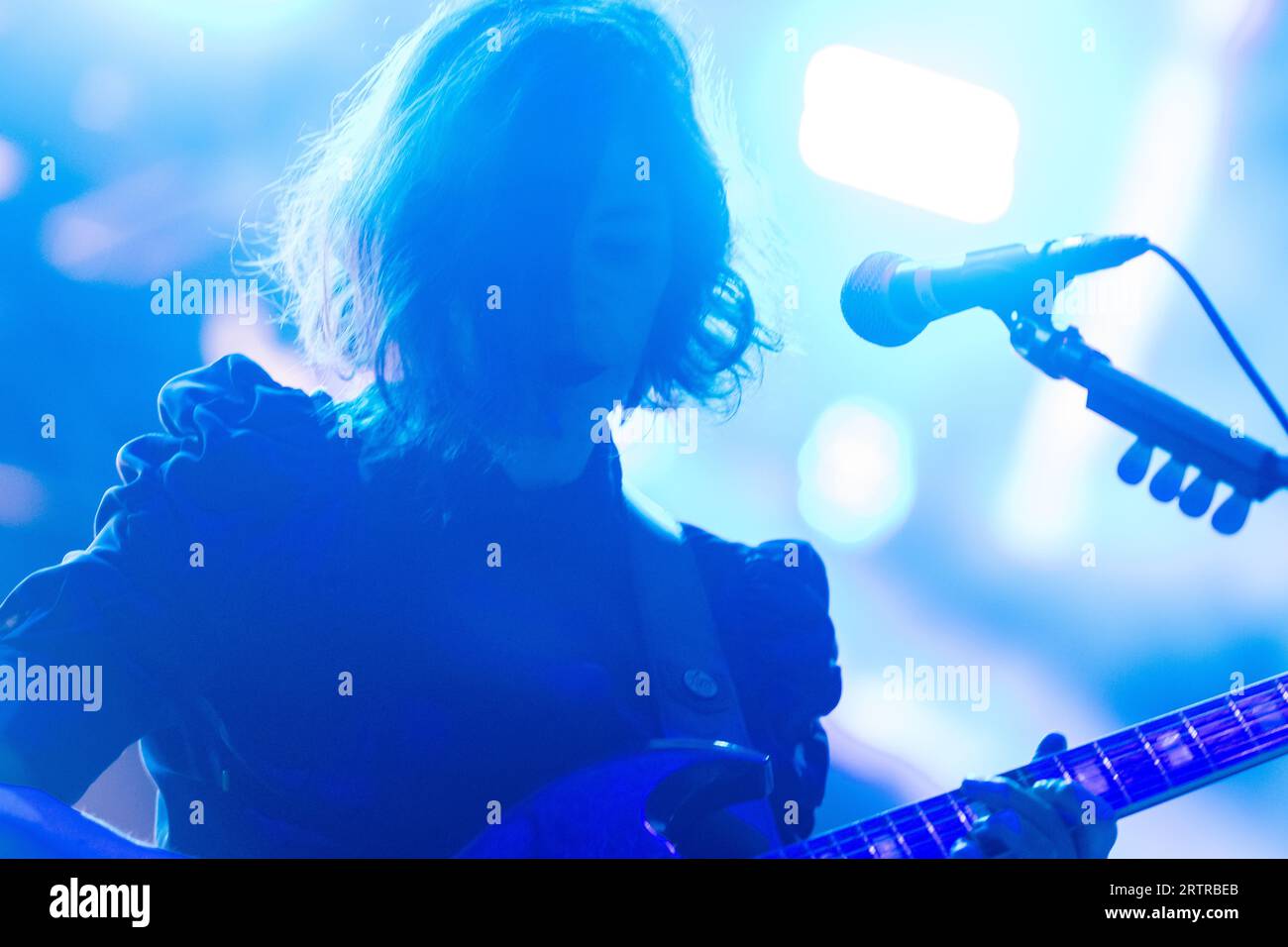 Seattle, USA. 2 Sep, 2023. The Olympia band Sleater Kinney performing at Bumbershoot 2023 Stock