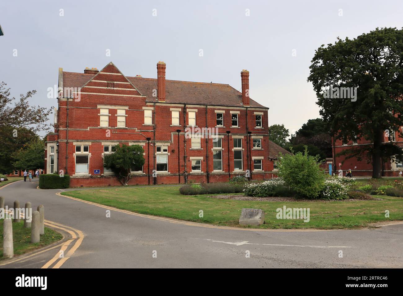 The site of the former Royal Navy Hospital, Haslar, is the subject of a £150 million redevelopment. Most of the buildings on the site are Grade 2 listed buildings and were built in the Victorian and Edwardian eras. This photograph shows a building which housed the medical mess. Stock Photo