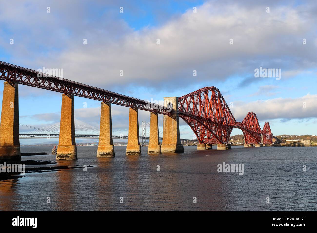 The Forth Bridge, cantilever railway bridge across the Firth of Forth, east of Scotland Stock Photo