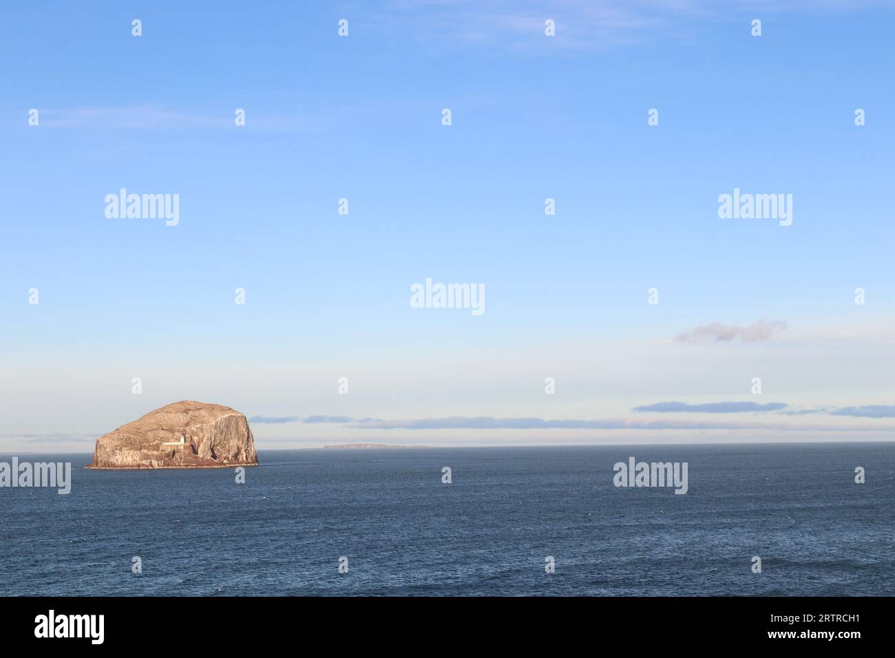 Bass Rock, volcanic island outer part of Firth of Forth, east of Scotland. Stock Photo