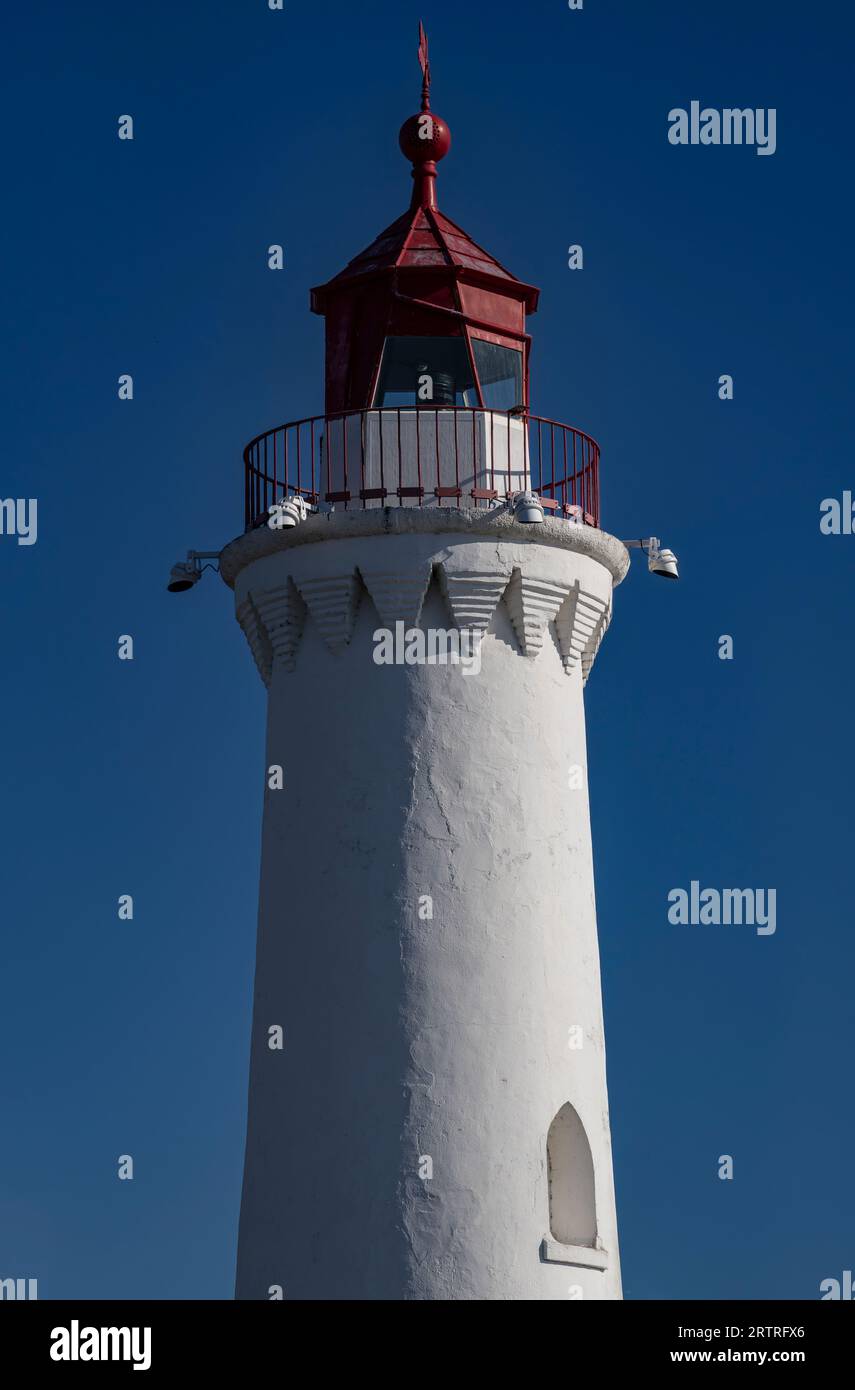The tower of the Fisgard Lighthouse near Victoria, British Columbia ...