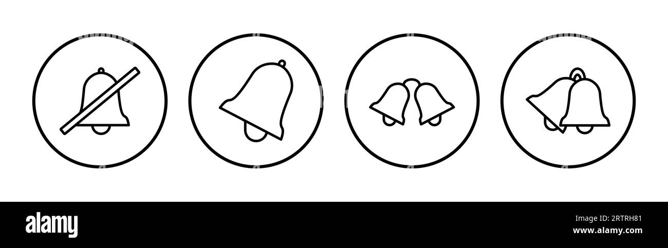 Bell Icon vector in trendy flat style isolated. Notification symbol web ...