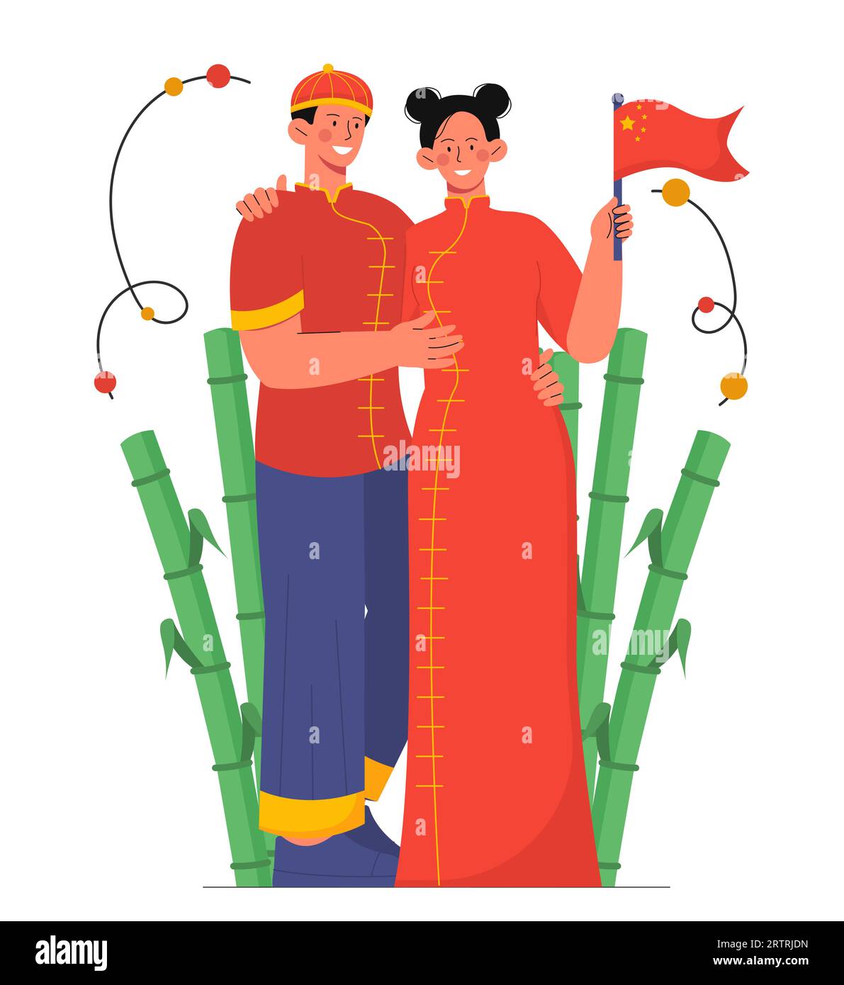 Chinese man and woman vector concept Stock Vector Image & Art - Alamy