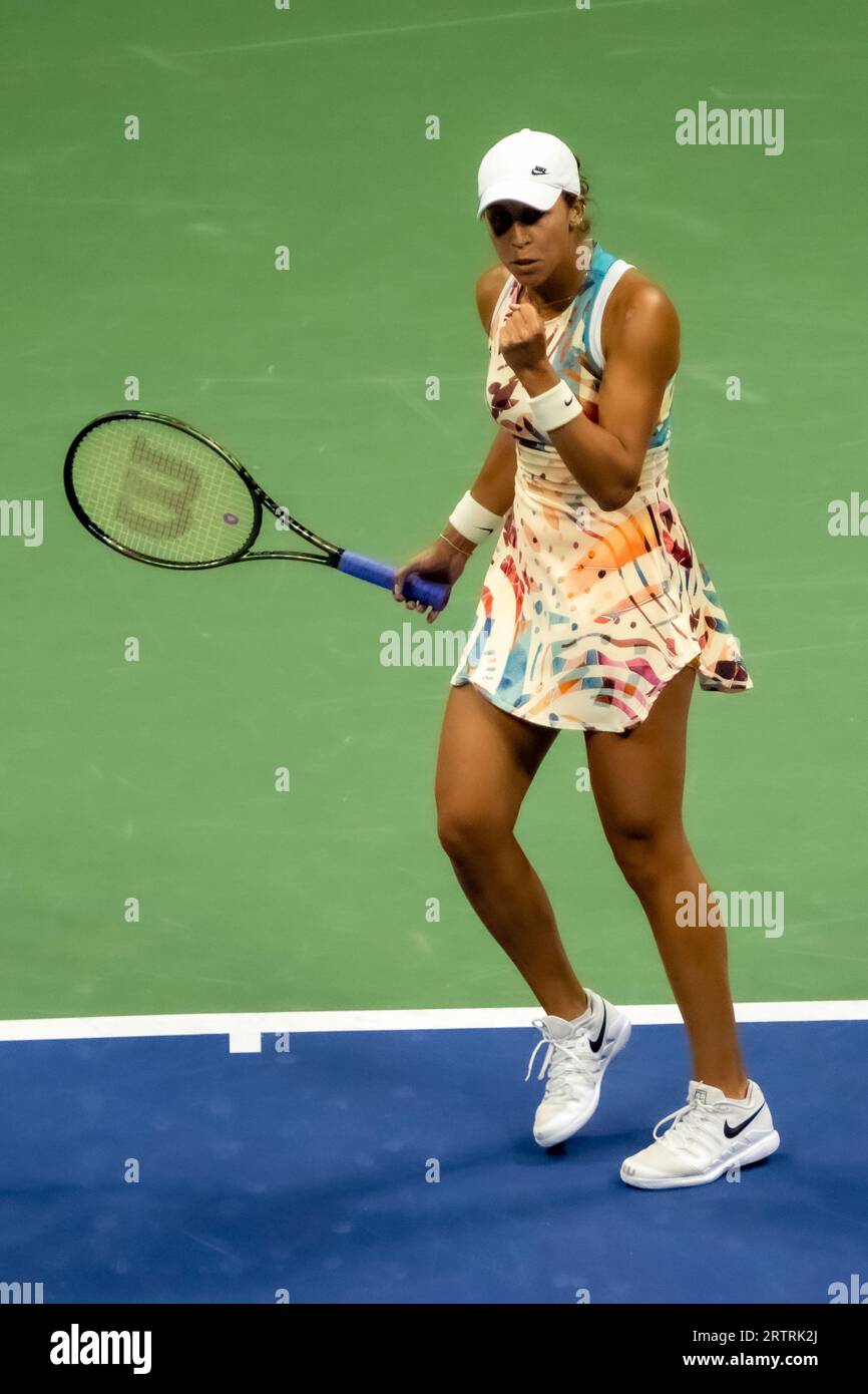Madison Keys (USA) competing in the Women's Singles Semifinals at the