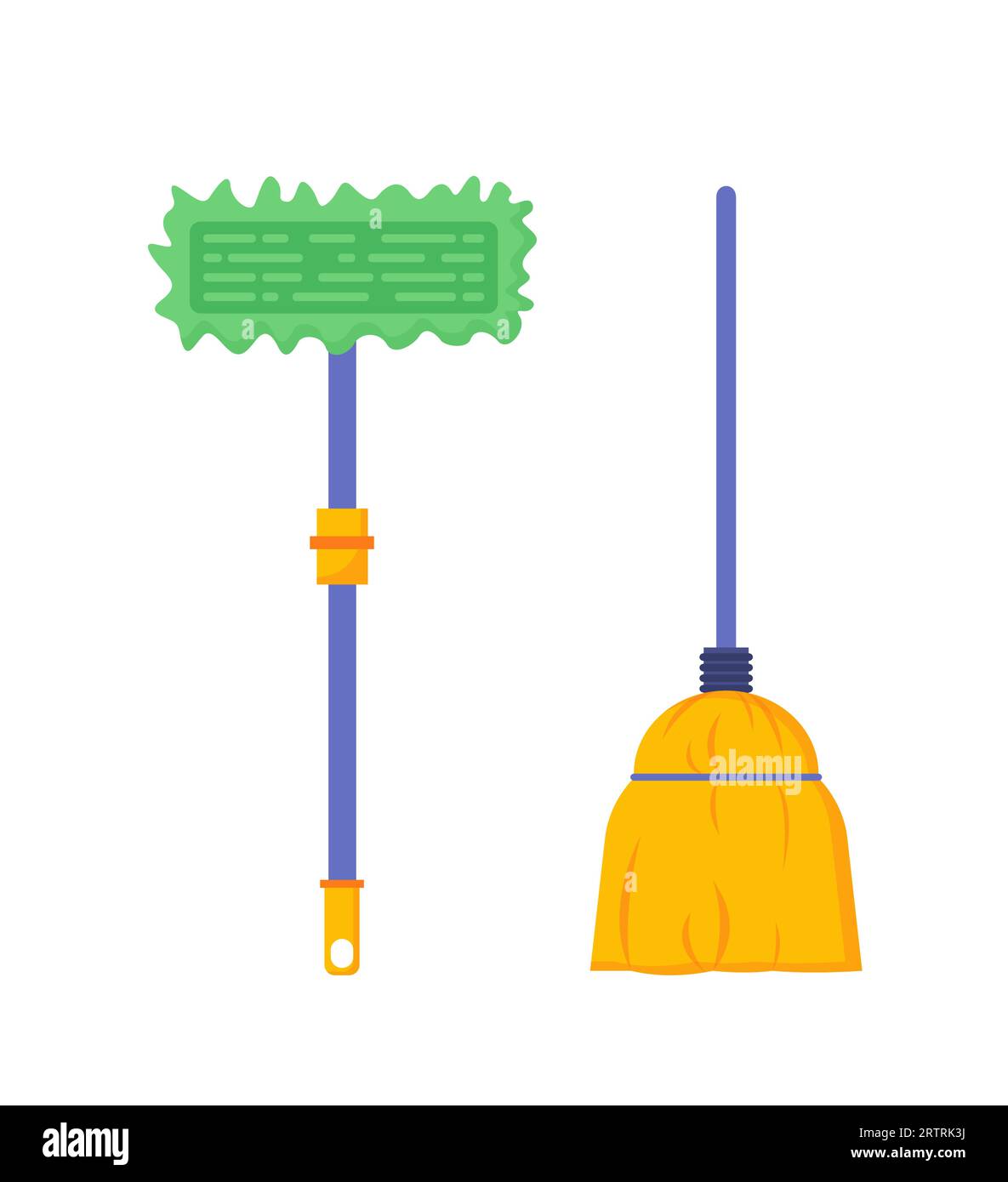 Set of brooms for cleaning vector concept Stock Vector Image & Art Alamy