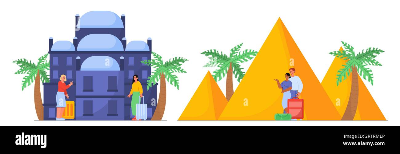 People with tour in Egypt vector concept Stock Vector Image & Art - Alamy