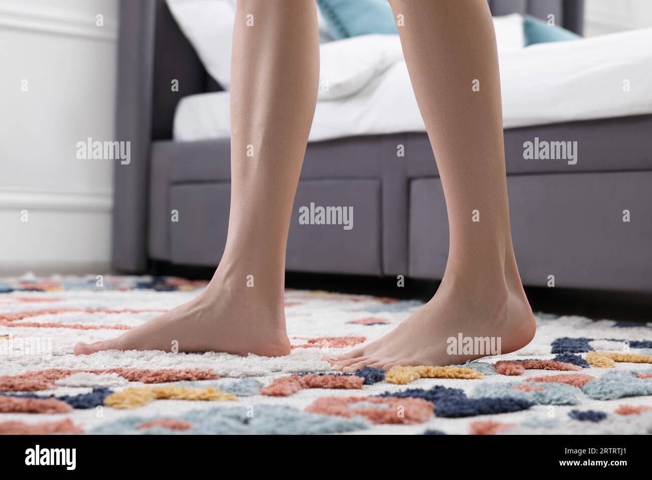 Walk On Rug Boho style woman walking on hi-res stock photography and images - Alamy
