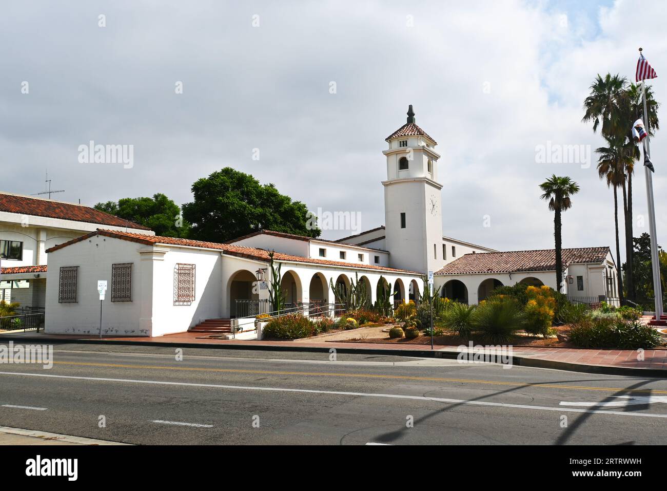 FULLERTON, CALIFORNIA - 13 SEPT 2023: The Fullerton Police Department building at Commonwealth Avenue and Highland Avenue. Stock Photo