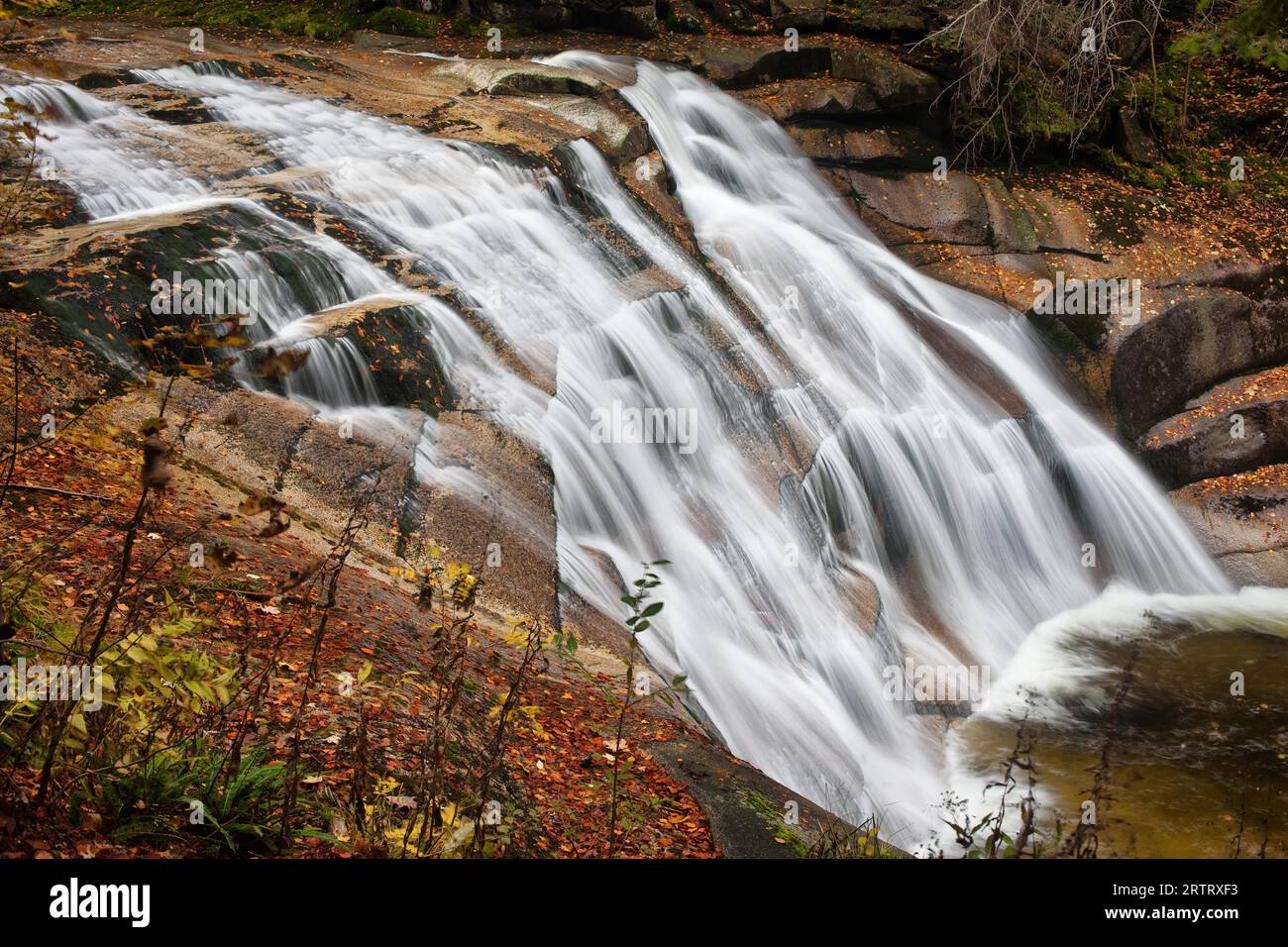 Mumlava falls, Krkonose National Park, Czech Republic Stock Photo