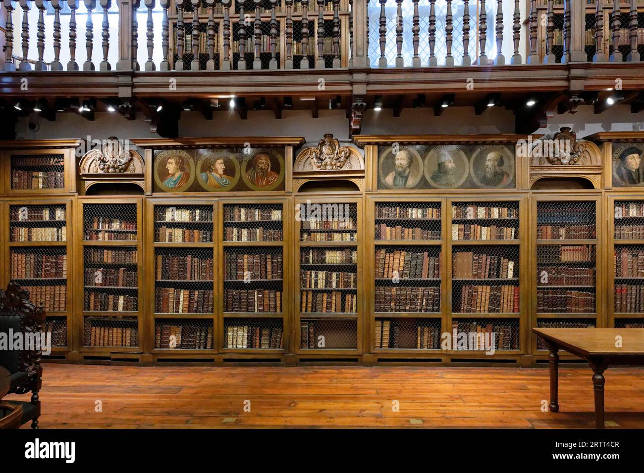 Interior view, University Library (Bishop Cosin Library), Palace Green, Durham, England, United Kingdom Stock Photo