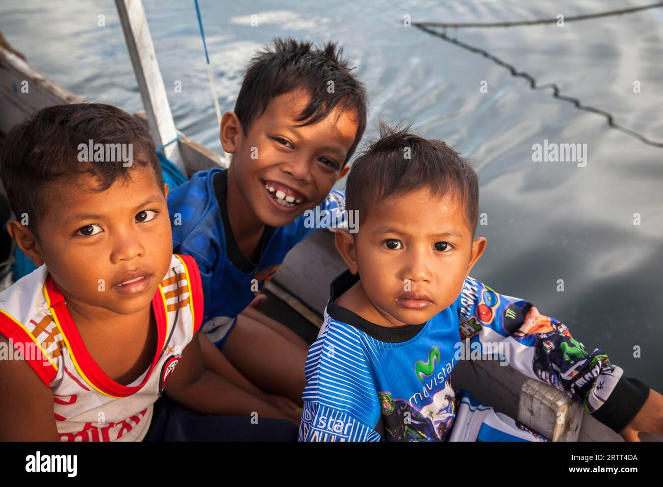 Nice looking children, faces, Flores, Indonesia Stock Photo