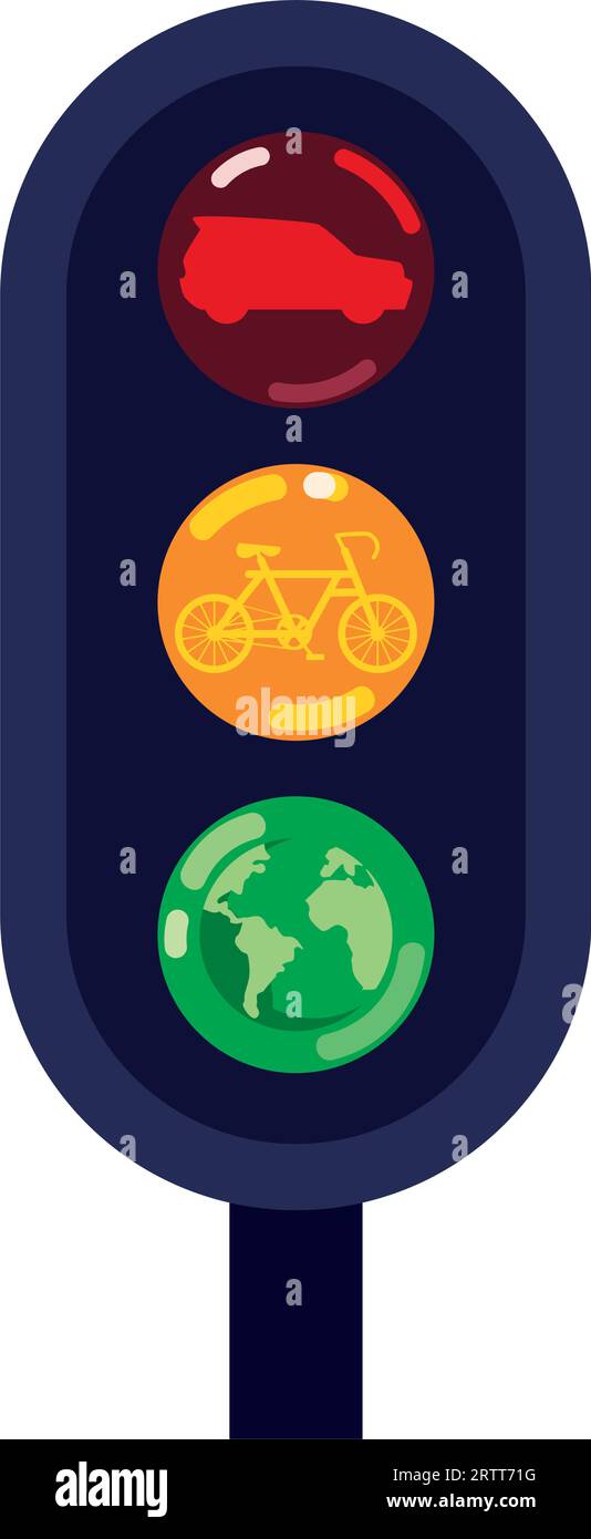 car free day traffic light Stock Vector Image & Art - Alamy