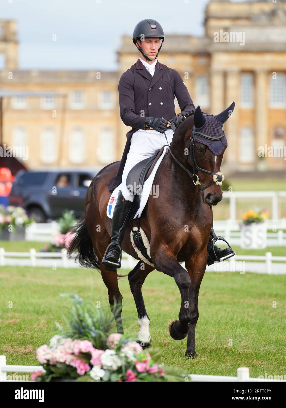 Arthur Duffort of France with Matterhorn Rising during the dressage test at the Blenheim Palace International Horse Trials on September 14, 2023, United Kingdom (Photo by Maxime David/MXIMD Pictures - mximd.com) Stock Photo