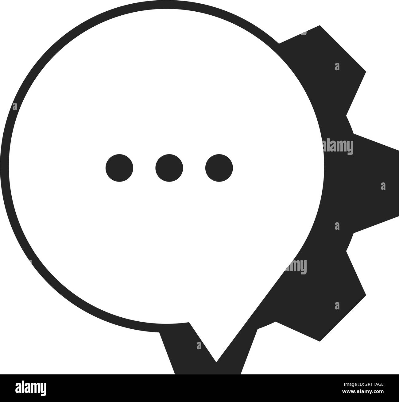 Abstract cog logo icon design Black and White Stock Photos & Images - Alamy