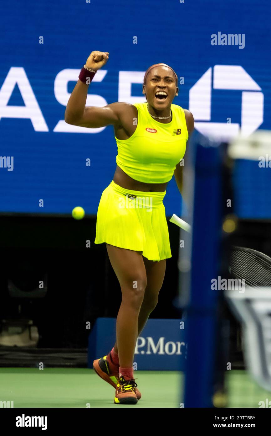 Coco Gauff (USA) Competing In The Womens Singles Semi-finals At The