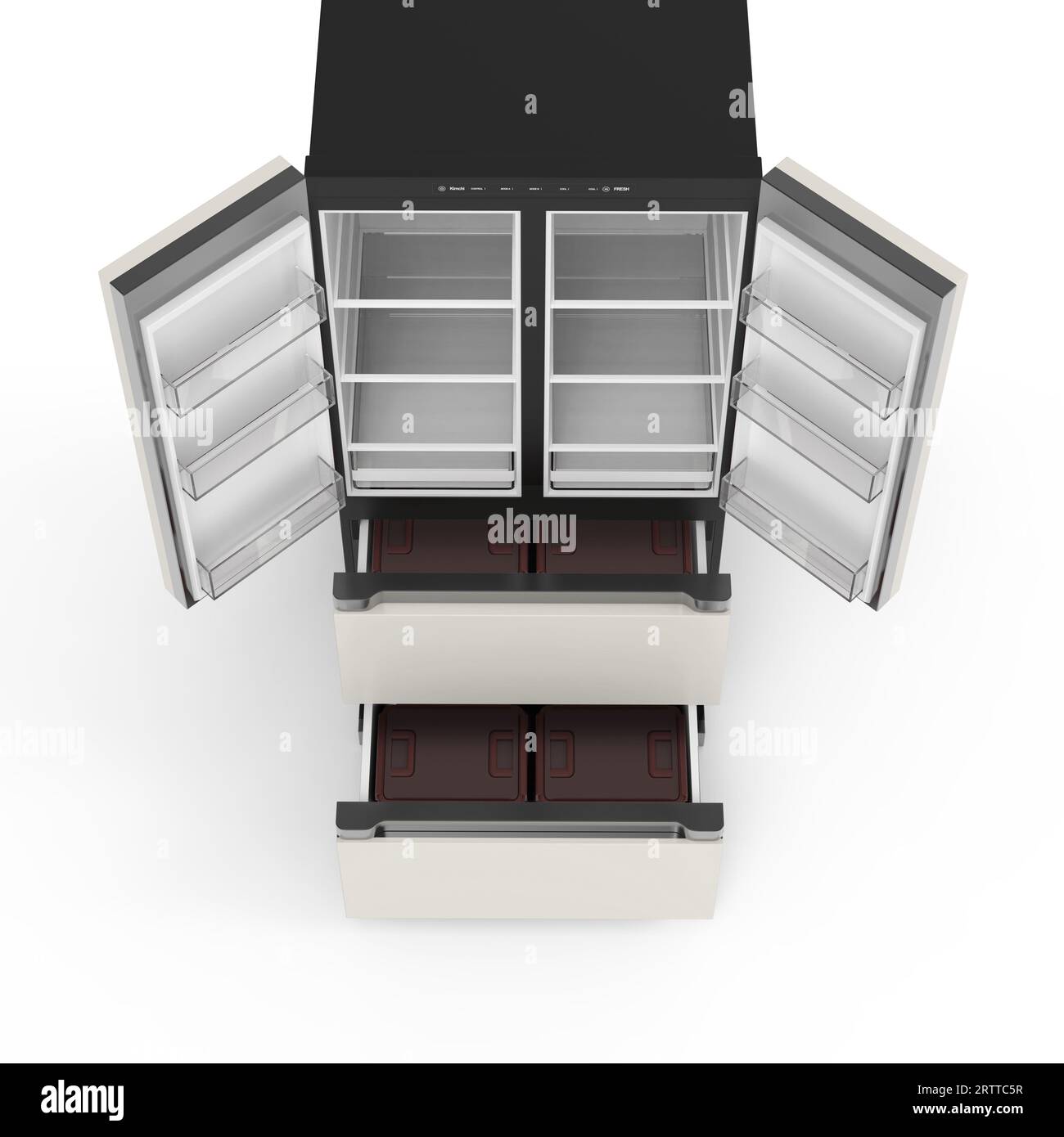 3D graphic concept of kimchi refrigerators, refriger for korean