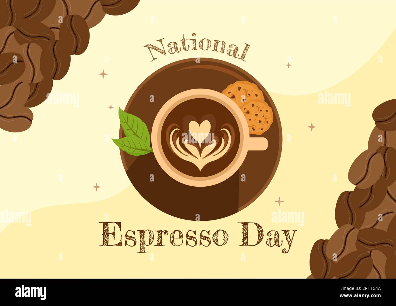 National Espresso Day Vector Illustration on November 23 with Cup of