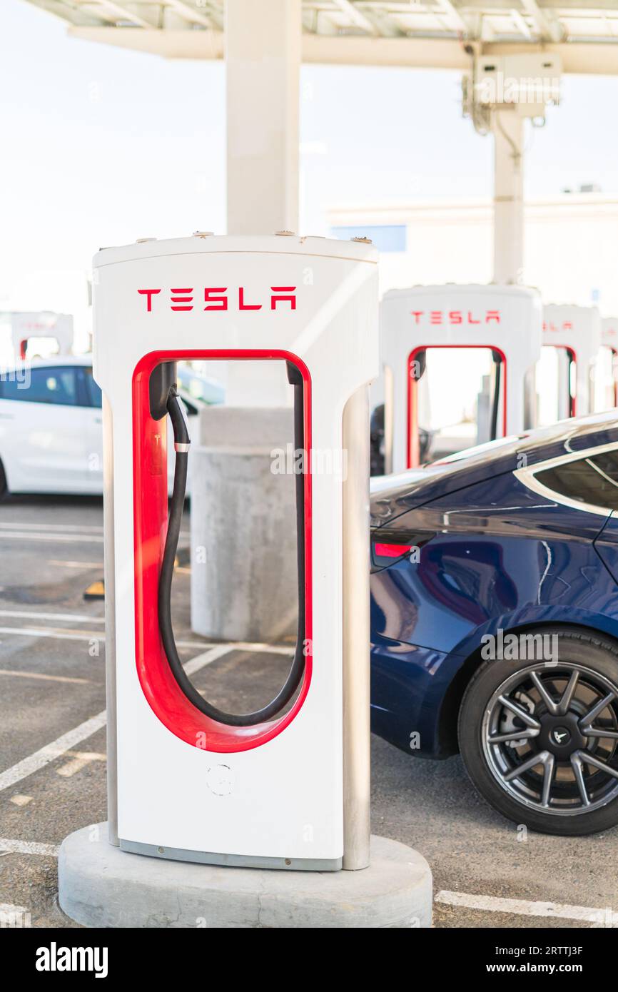Tesla charging station Stock Photo - Alamy