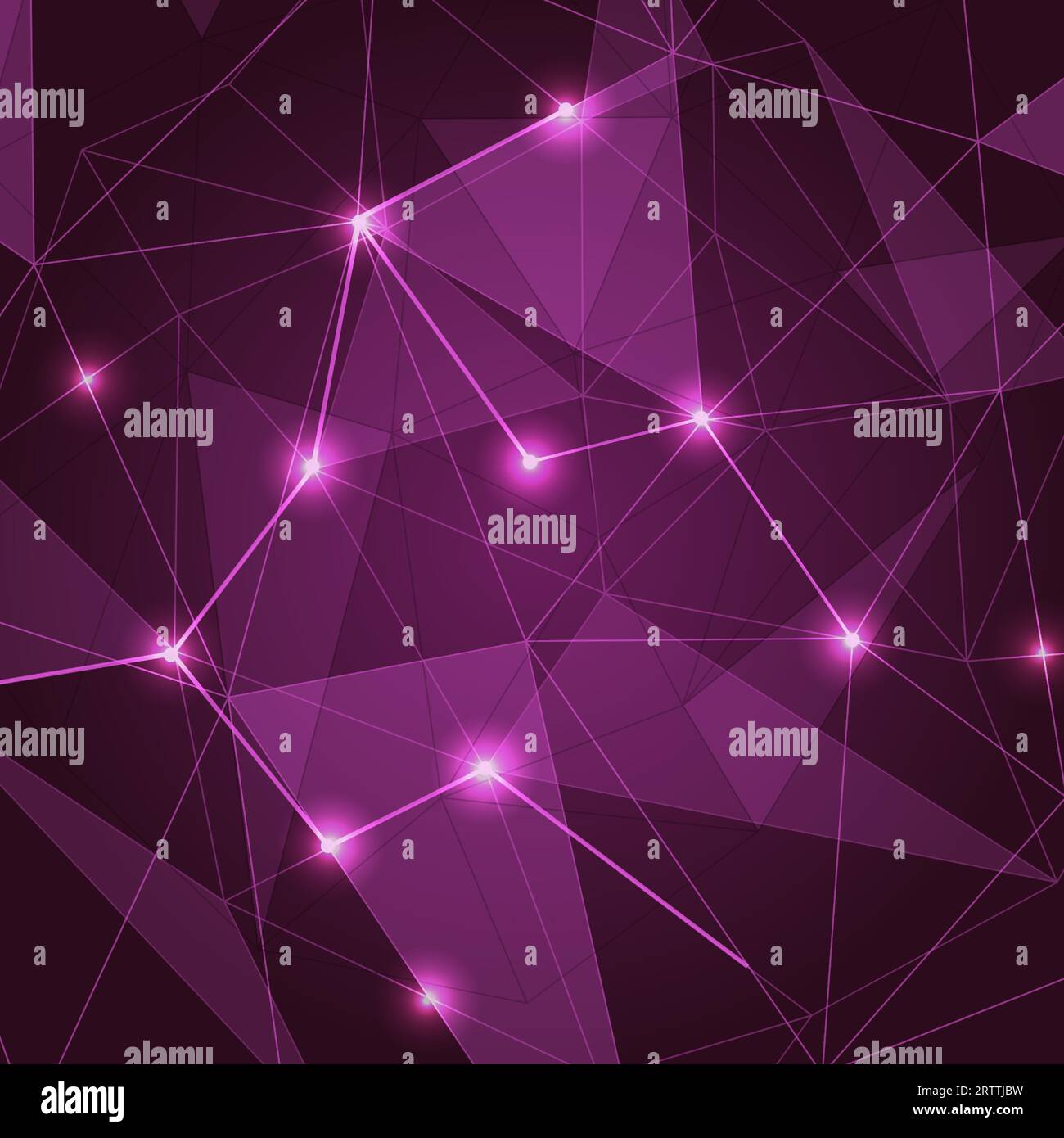 Abstract pink low poly triangle background, stock vector Stock Vector