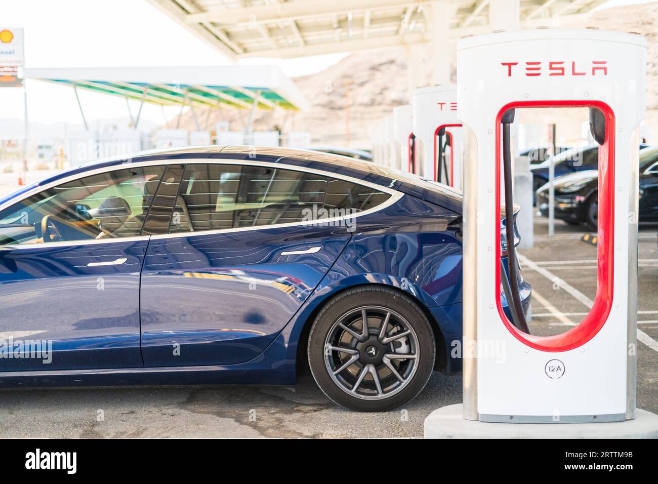 Tesla charging station Stock Photo - Alamy