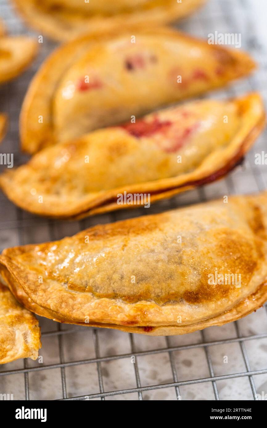 Sweet Cherry Empanadas in Air Fryer Stock Photo Alamy
