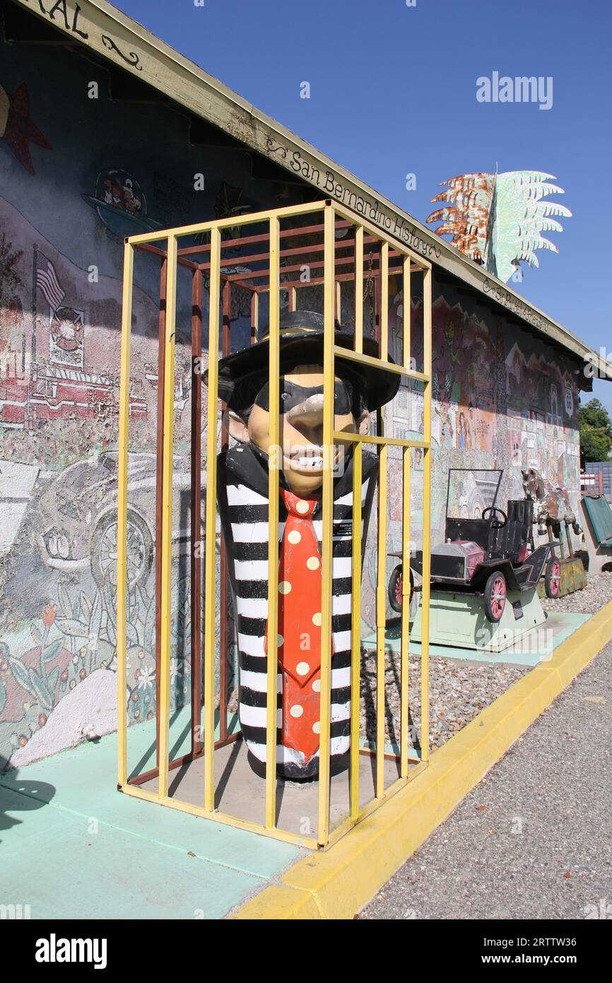 The Hamburglar In Jail McDonald's Museum San Bernardino California Site of First McDonald's Stock Photograph Stock Photo