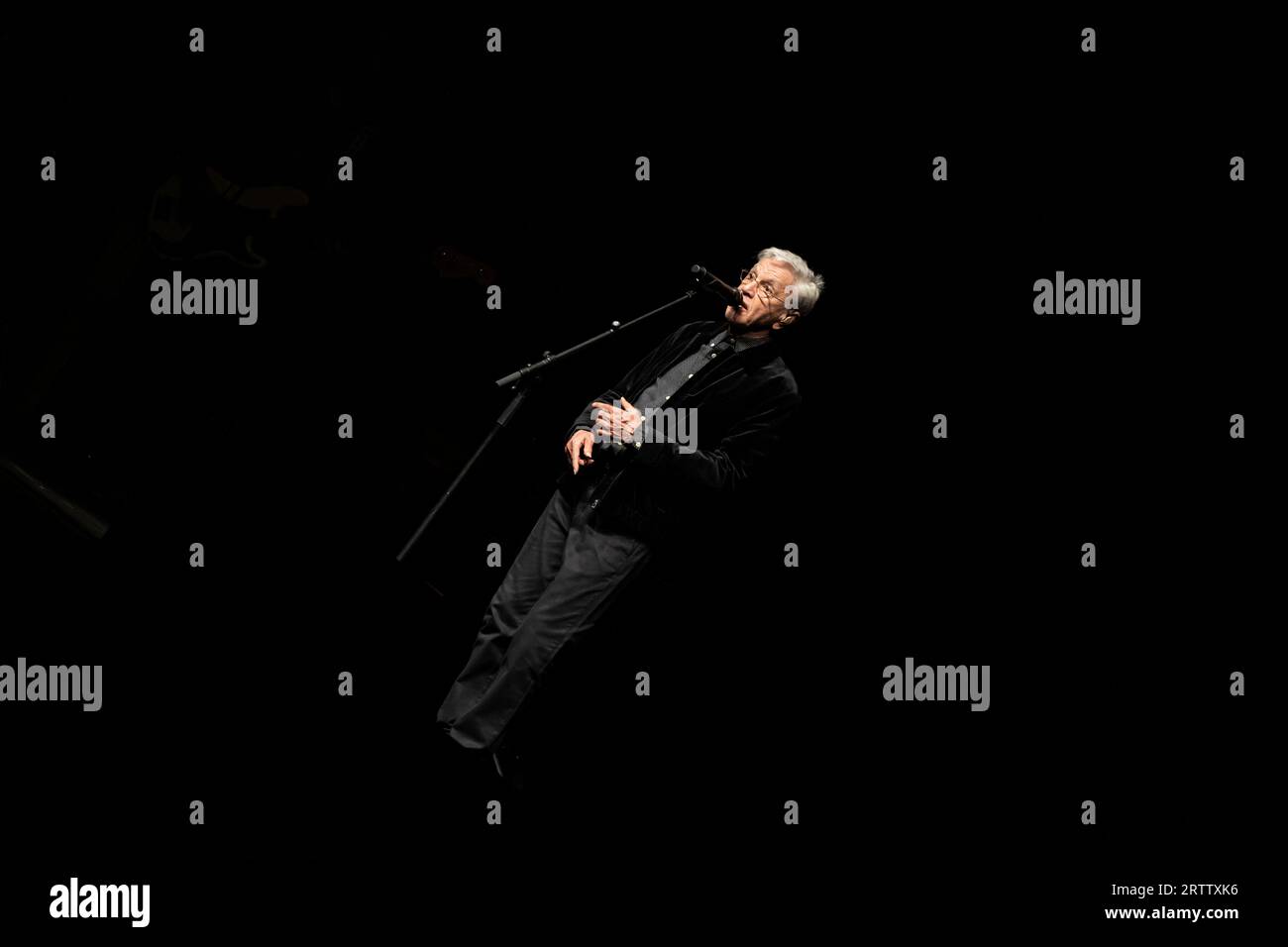 Porto, Portugal. 14th Sep, 2023. Brazilian singer Caetano Veloso performs at the Porto coliseum, on the first day of two concerts, in the north of the country, on September 14, 2023, Porto, Portugal (Photo by Rita Franca/NurPhoto) Credit: NurPhoto SRL/Alamy Live News Stock Photo