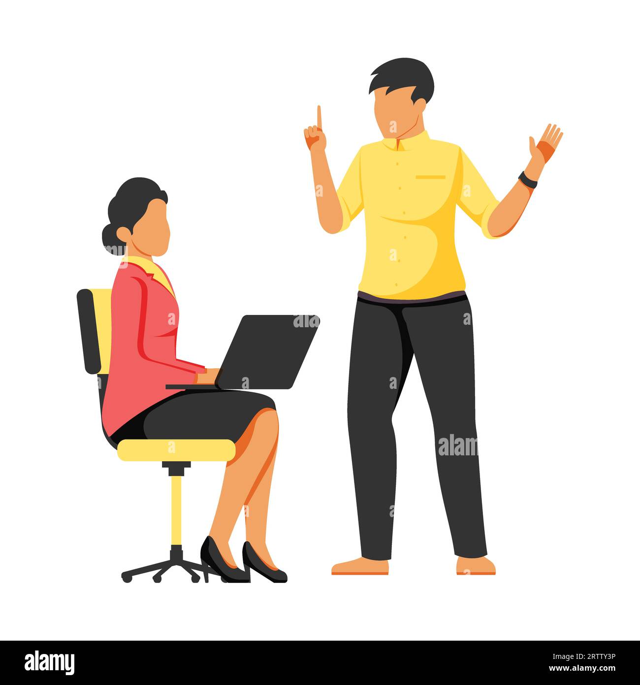 Businessman discussing work team in Stock Vector Images - Alamy