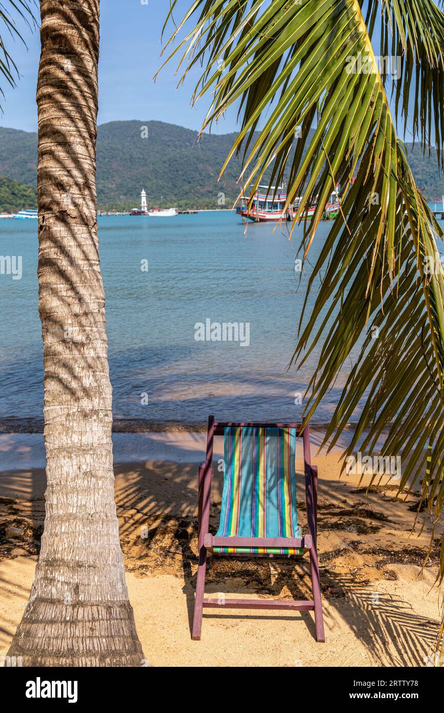 Tropical beautiful beach, Bang Bao Beach, Koh Chang island, Thailand. Stock Photo