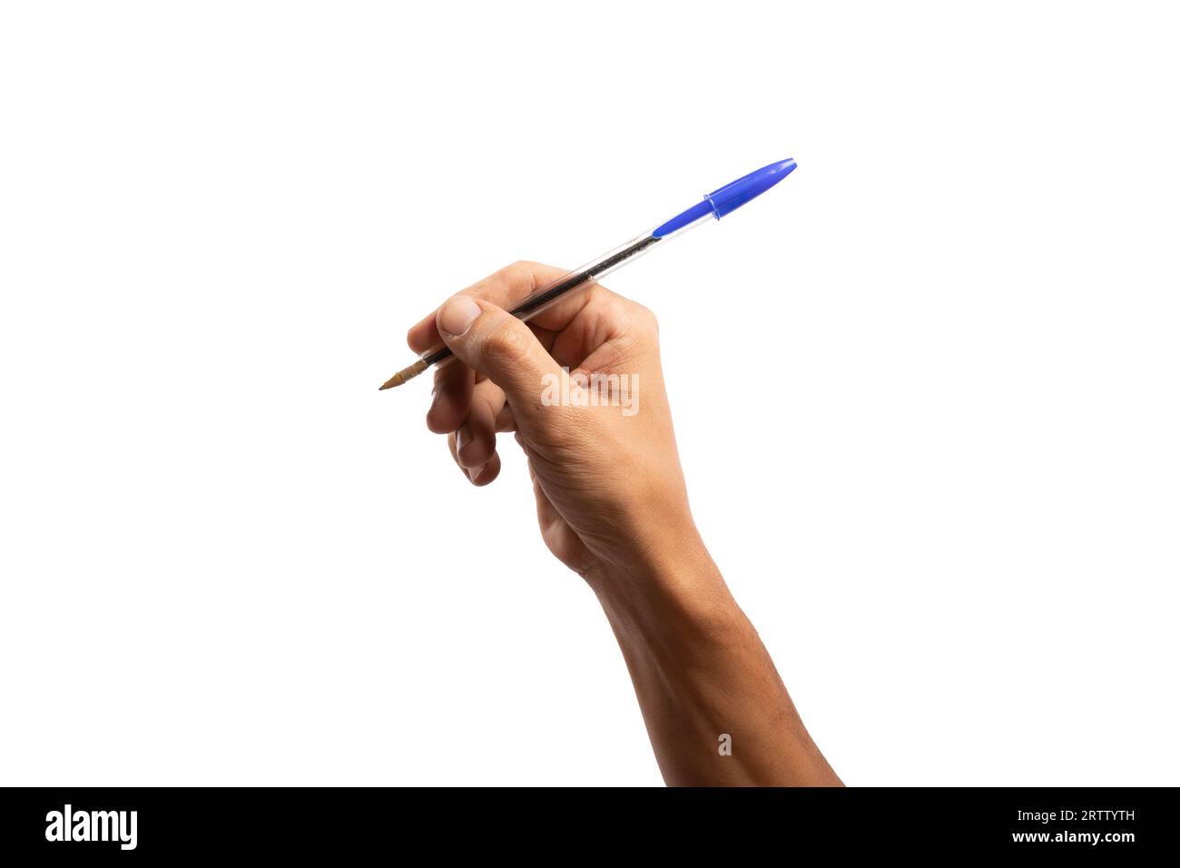 Black male hand holding byro pen, isolated on white background Stock ...