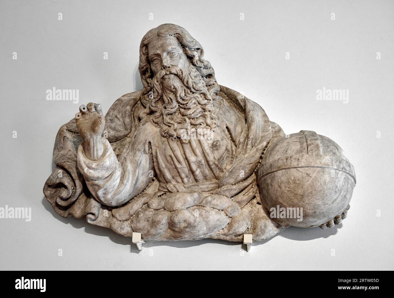 Dio Padre benedicente - marmo  - Tommaso Redi— 1649  - Grosseto, Museo Archeologico e d’ Arte della Maremma Stock Photo