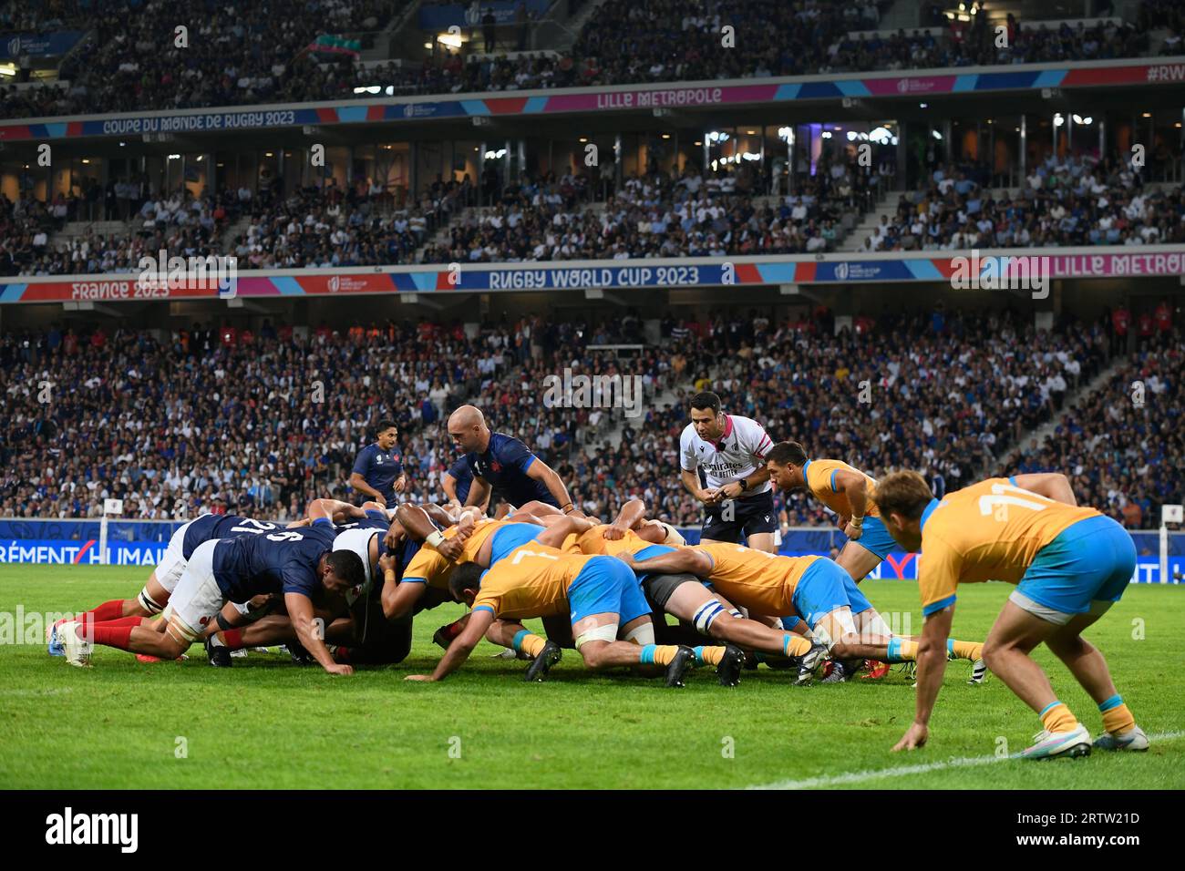 Lille, France. 14th Sep, 2023. Julien Mattia/Le Pictorium - France-Uruguay Rugby World Cup match - 14/09/2023 - France/Hauts de France/Lille - mix during the Rugby World Cup 2023 match between France and Uruguay at Stade Pierre Mauroy, Lille, on September 14, 2023. Credit: LE PICTORIUM/Alamy Live News Stock Photo
