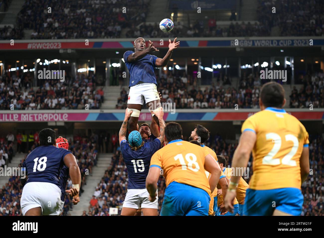 Lille, France. 14th Sep, 2023. Julien Mattia/Le Pictorium - France-Uruguay Rugby World Cup match - 14/09/2023 - France/Hauts de France/Lille - during the Rugby World Cup 2023 match between France and Uruguay at Stade Pierre Mauroy, Lille, on September 14, 2023. Credit: LE PICTORIUM/Alamy Live News Stock Photo