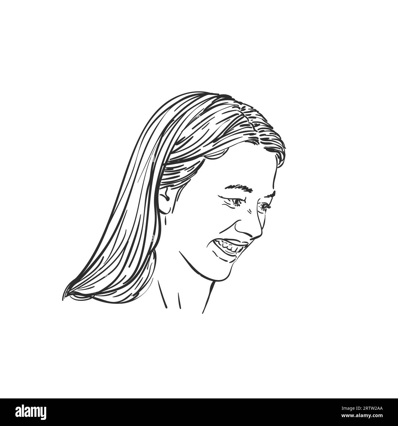 Happy laughing woman Black and White Stock Photos & Images - Alamy