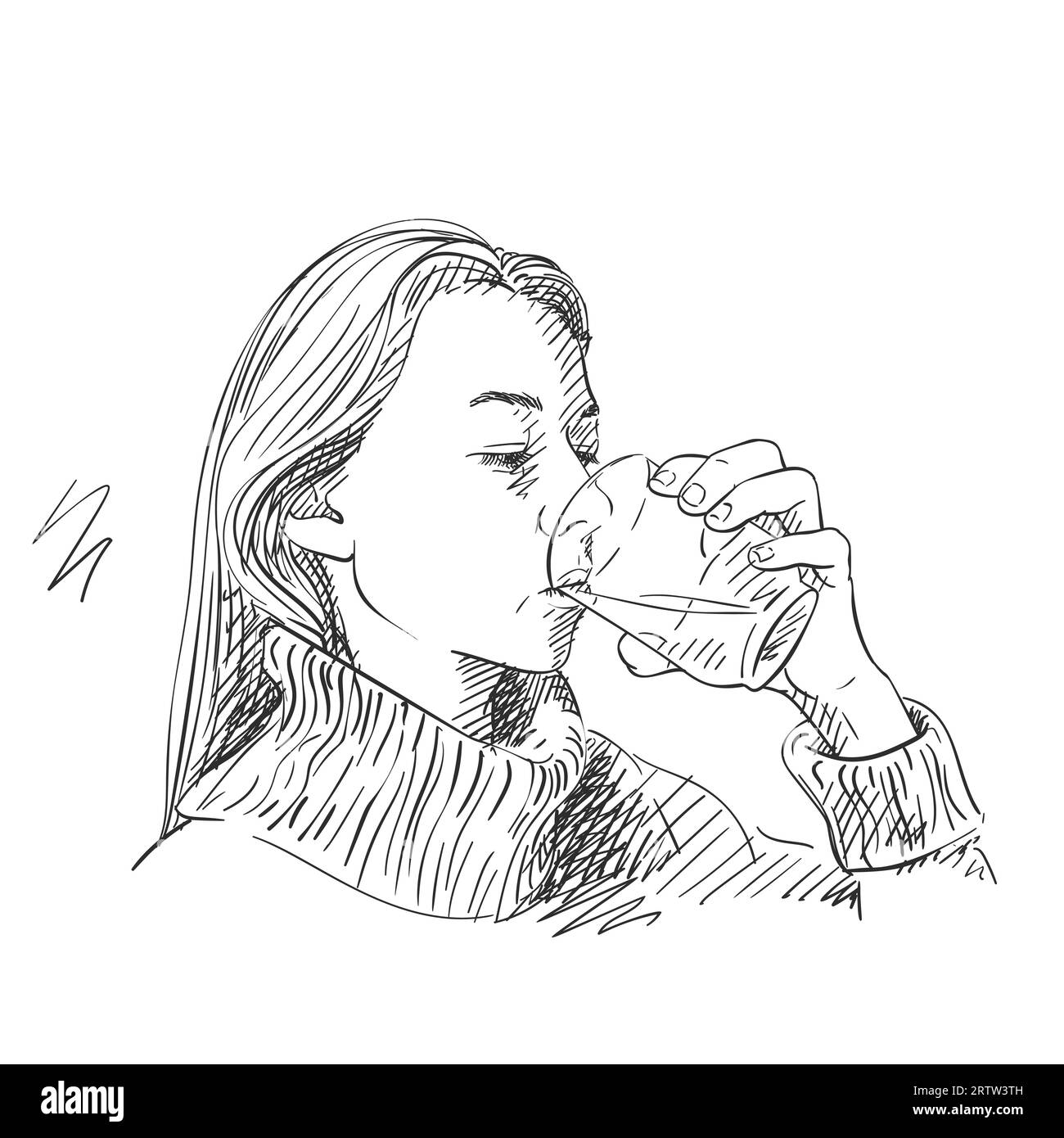 Face drink water Black and White Stock Photos & Images - Alamy