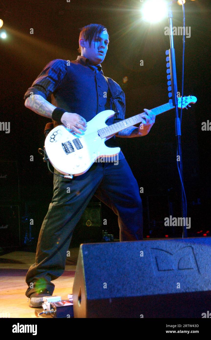 Milan Italy  2005-03-03: Benji Madden guitarist of the Good Charlotte group in concert at the Alcatraz Club Stock Photo