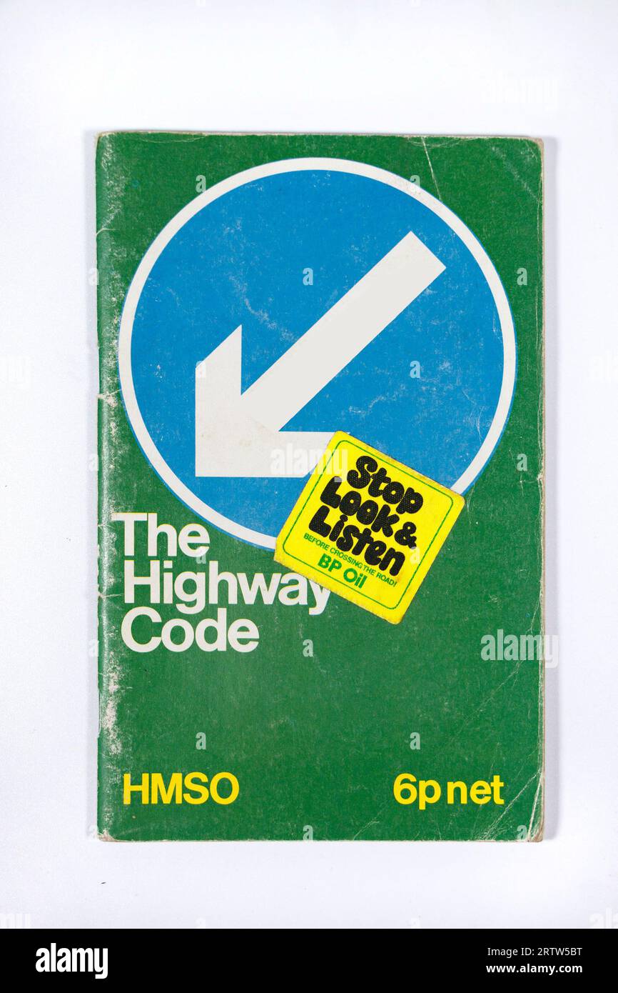 cover 1970s vintage HMSO highway code booklet uk Stock Photo