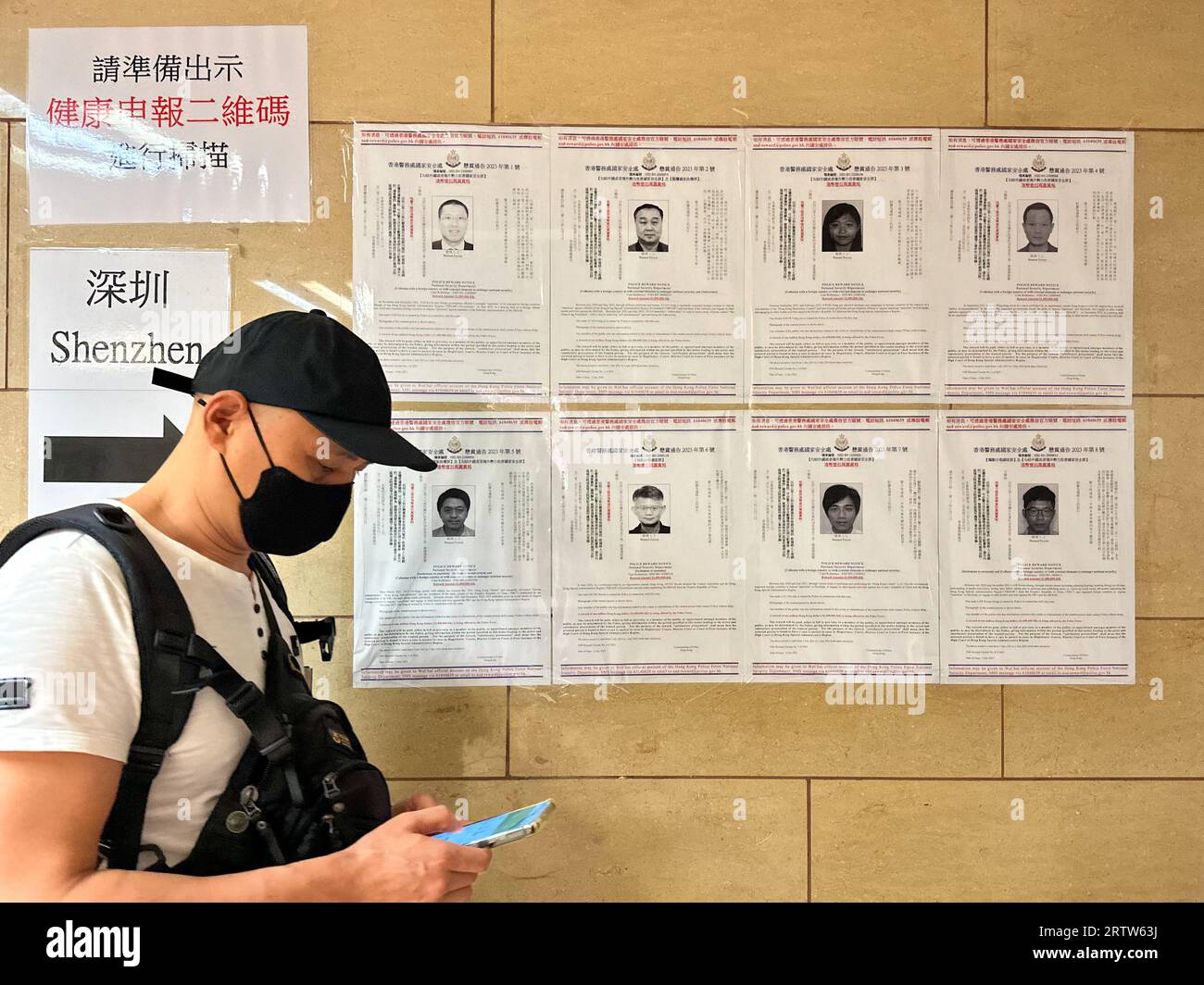 Hong Kong Hong Kong China 15th Sep 2023 A Man Walks Past The