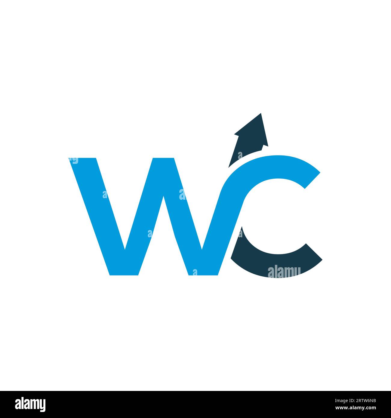 WC Creative Monogram logo design Stock Vector