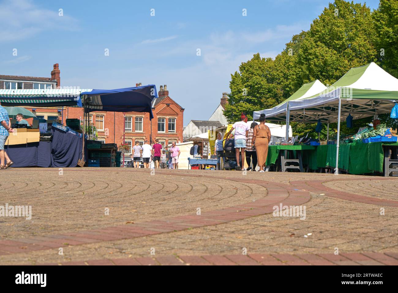 Market day in Ilkeston, Derbyshire, UK Stock Photo Alamy