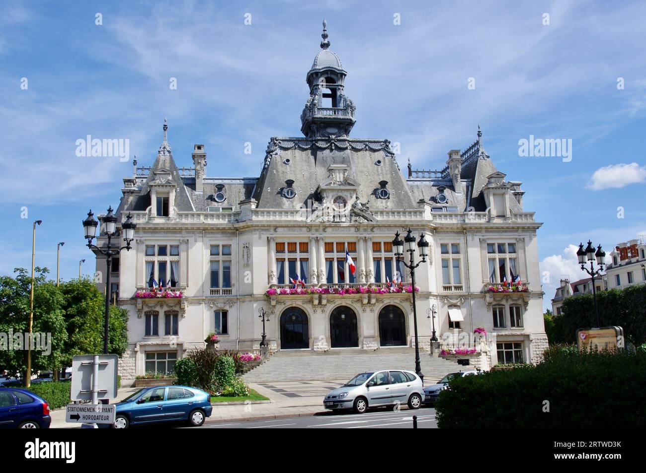 Vichy Town Hall in the sunshine. Vichy, France. Stock Photo