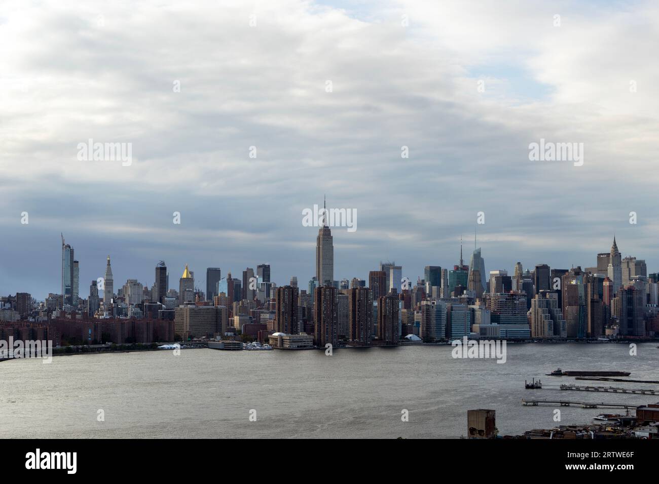 New York City skyline as seen from Brooklyn across the East River Stock ...