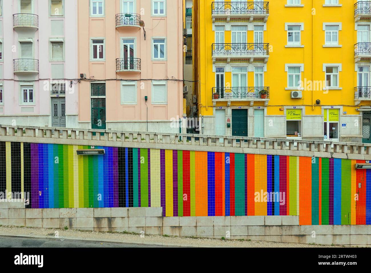 Portugal, Lisbon, The Azulejo Route includes a series of large