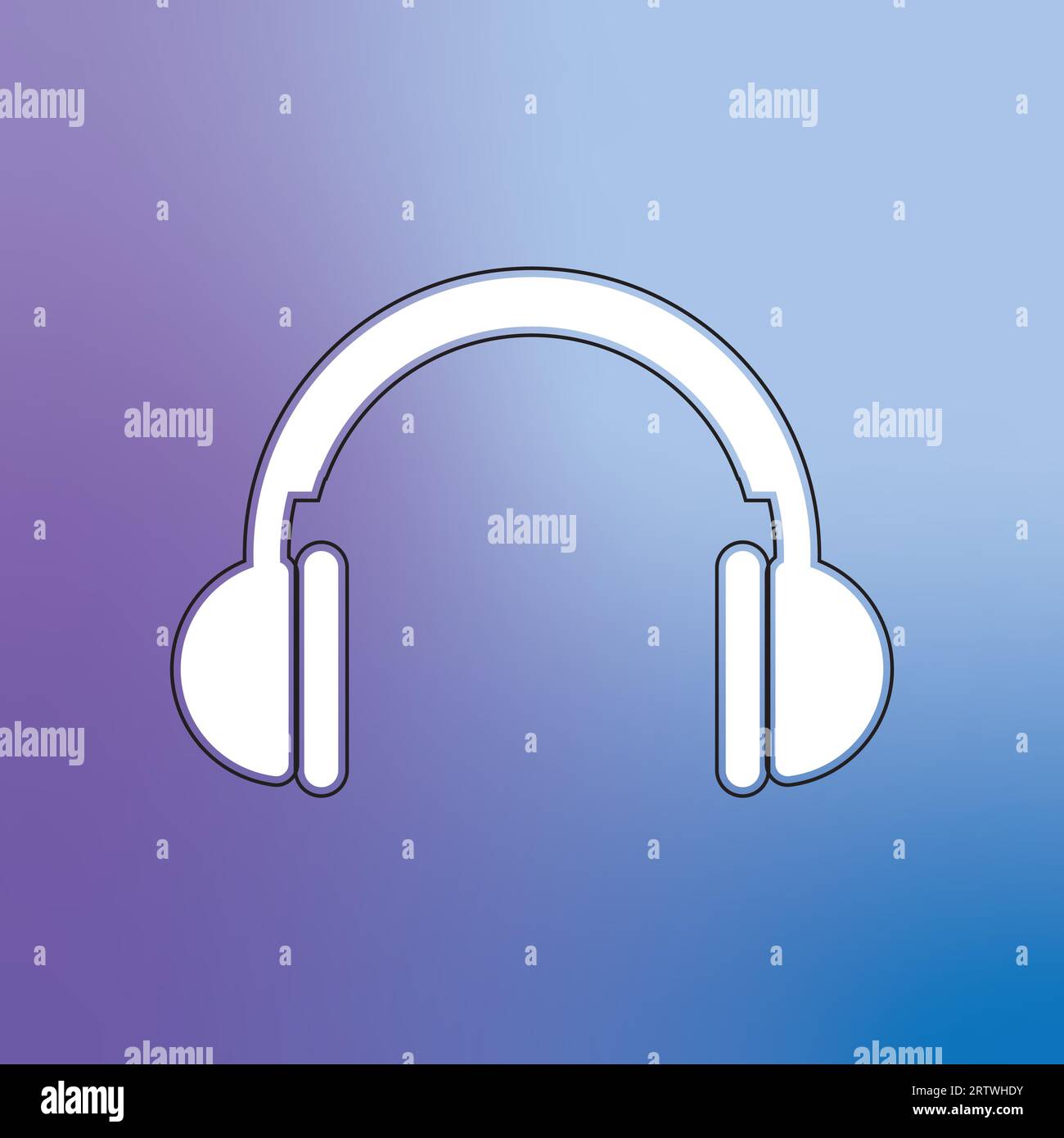 A symbols of headphone with text on aisolated gradient background Stock Vector Image & Art Alamy