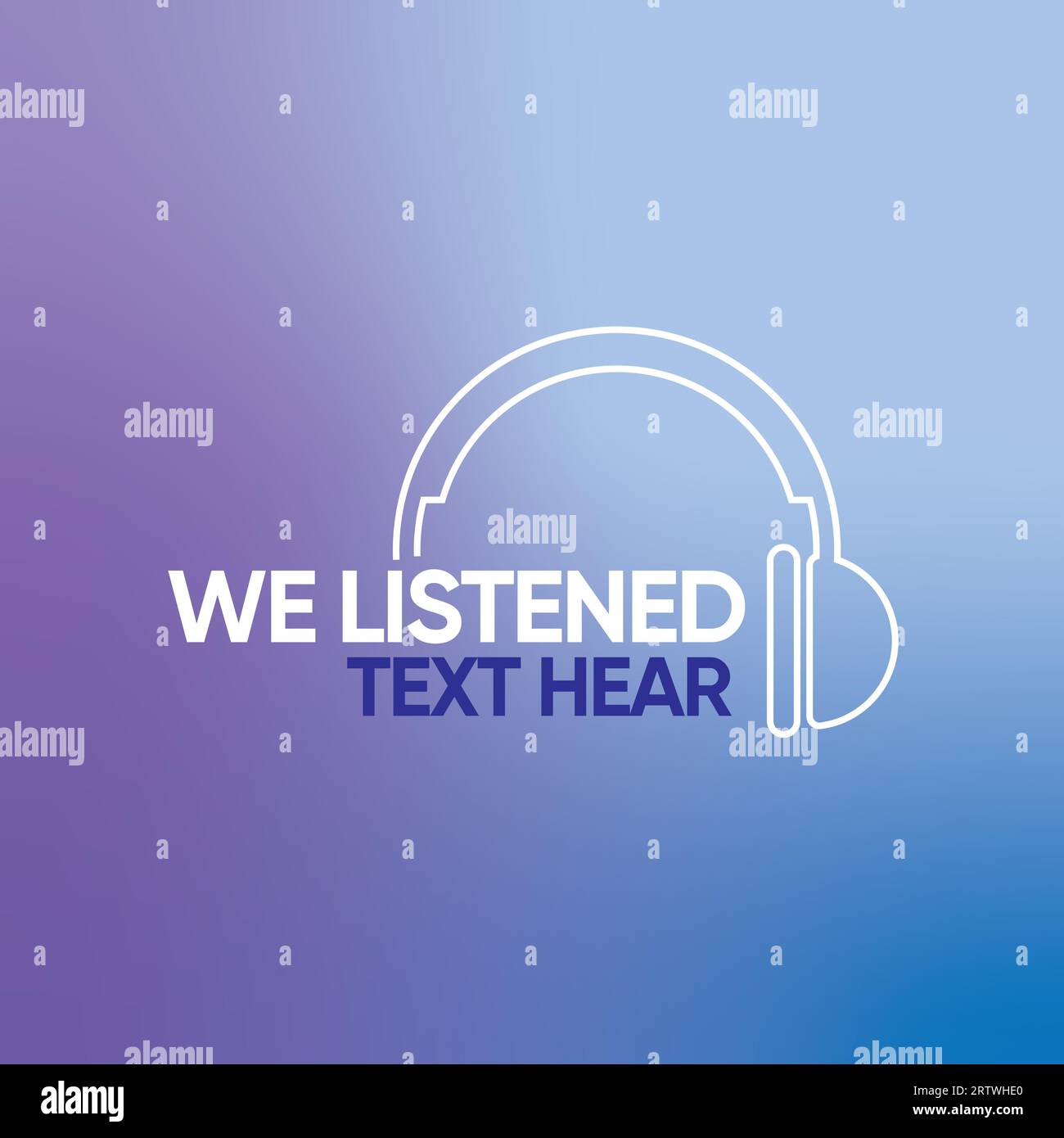 A symbols of headphone with text on aisolated gradient background Stock Vector Image & Art Alamy