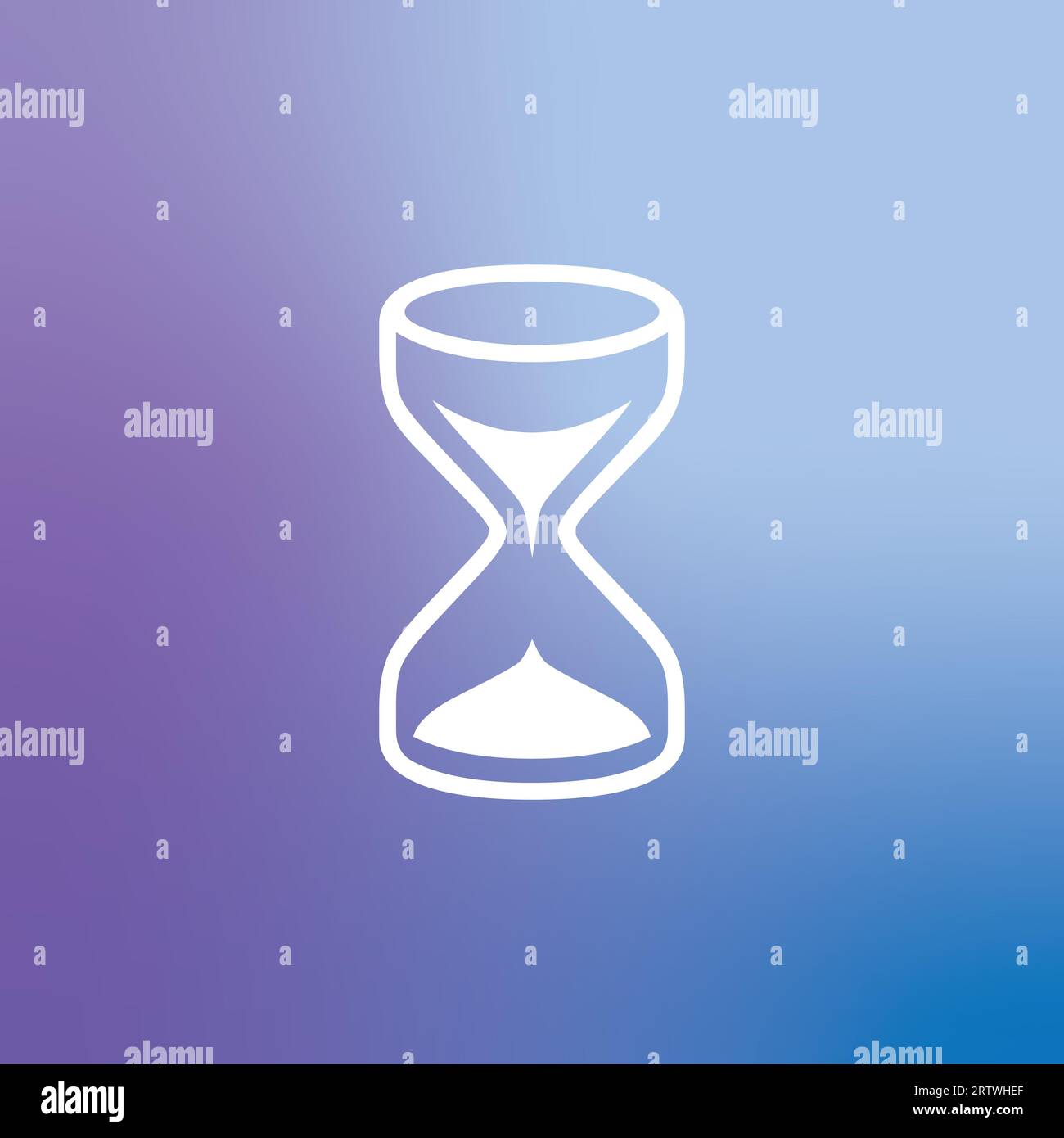 A symbols of Timer on aisolated gradient background. Stock Vector