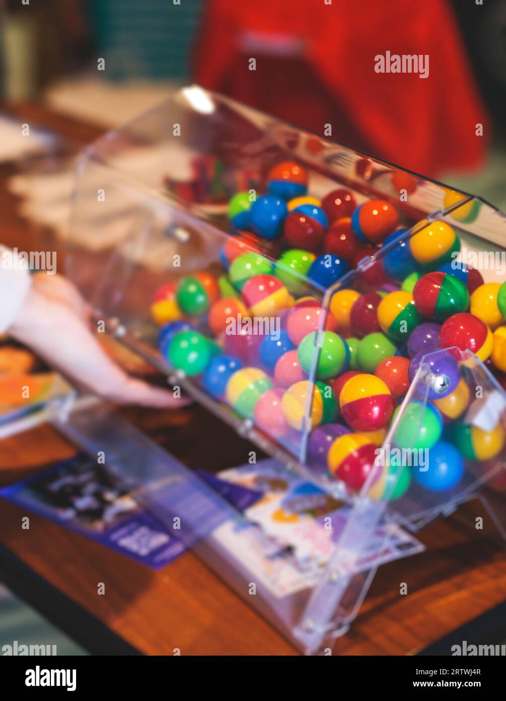 Bingo Draw Raffle Process of prize drawings, extracting a winning numbers of lottery ...