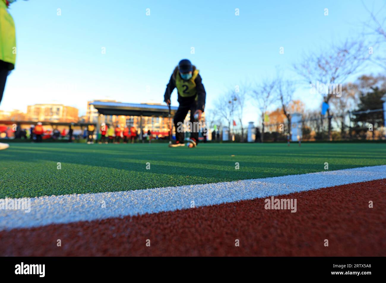 The Elderly Gateball Game Is In A Park North China Stock Photo Alamy