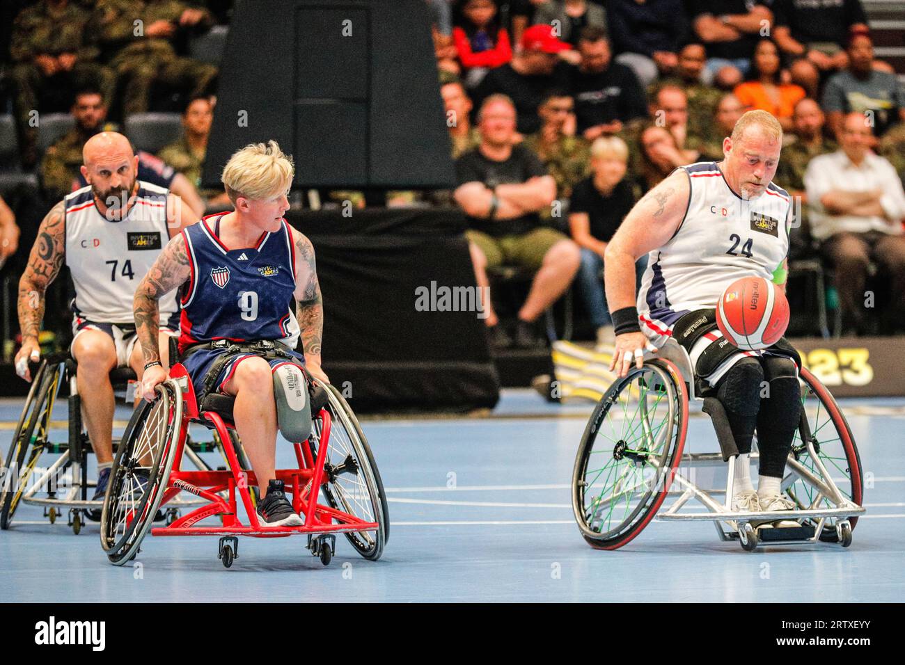 USA v France game, at the wheelchair basketball final, Invictus Games