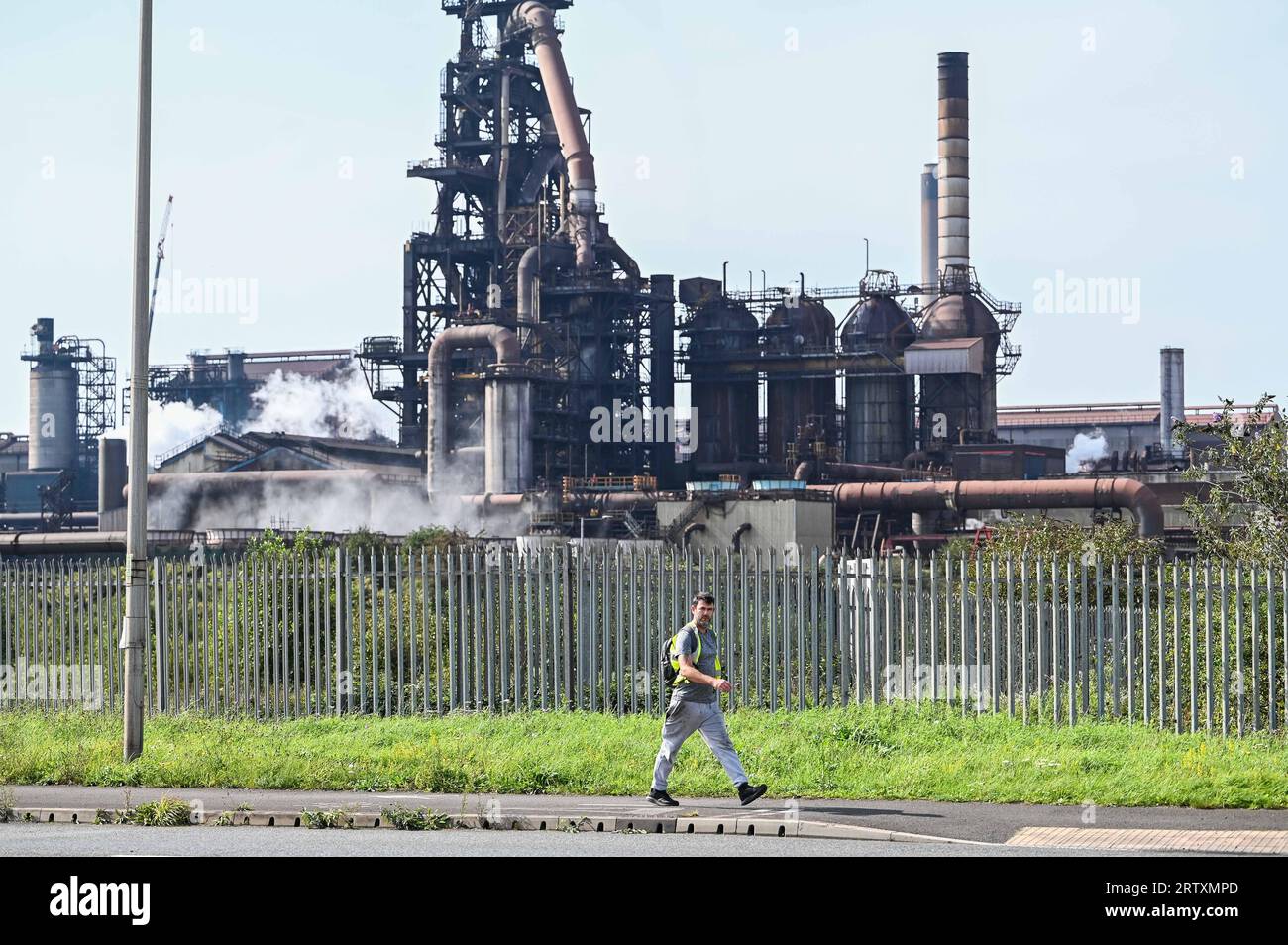 Environmental activists protest at Dutch Tata Steel plant